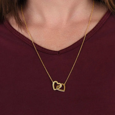 To My Beautiful Daughter - Interlocking Hearts Necklace Gift Set - SLDDL0046 - Sunshine Letters Co